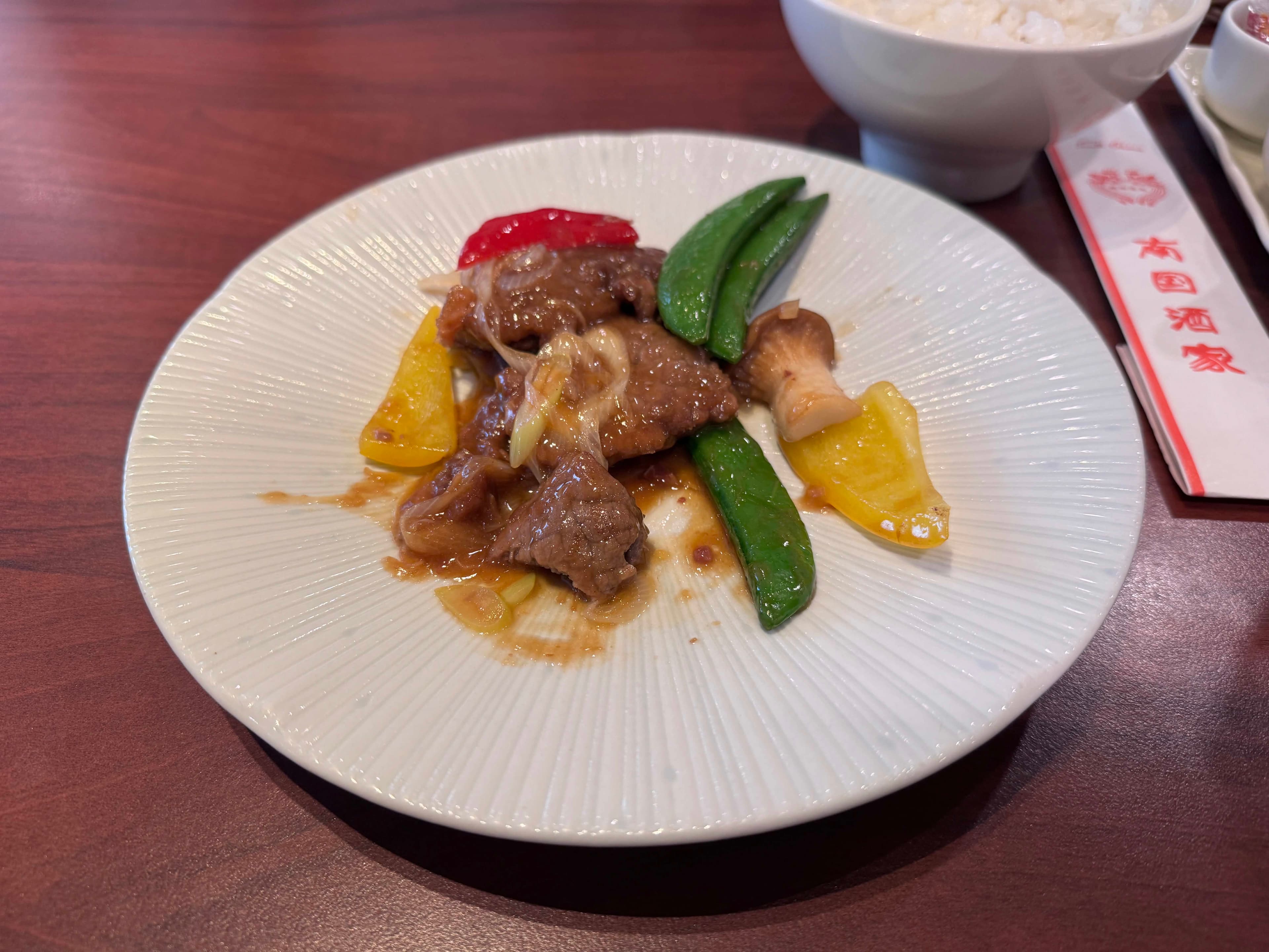 牛肉のオイスター炒め Before